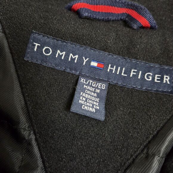 Tommy Hilfiger Classic Bomber Jacket Wool Blend Black Quilted Lining Men's XL - Picture 8 of 15